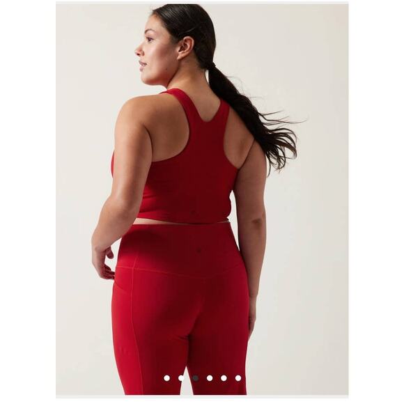 NWT Athleta Conscious Crop bra - 2X D-DD - candy red - 2X D/DD - Picture 3 of 4